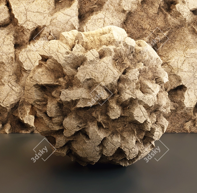 Damaged Cliff Rocks VRAY 3D 3D model image 4