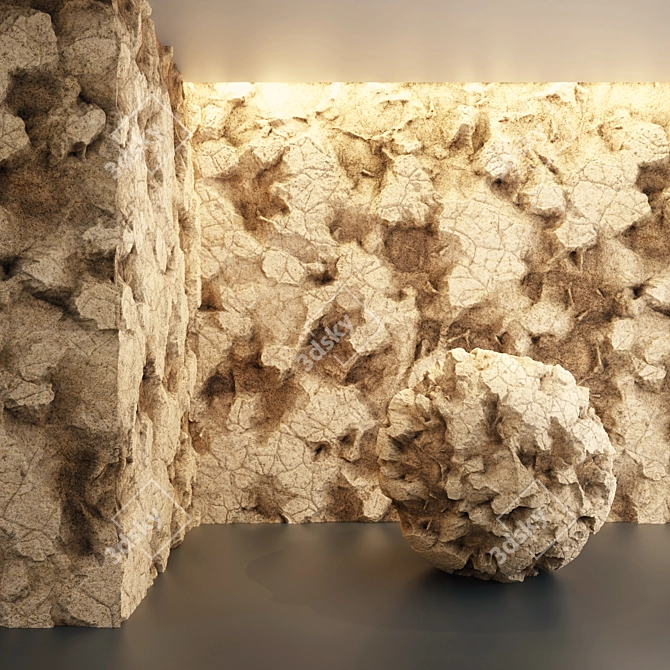 Immersive 4K VRAY Orange Rock 3D model image 2