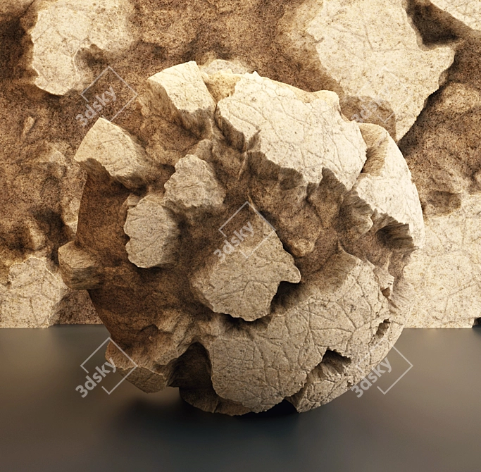 Orange Rock Cliff VRAY Material 3D model image 4