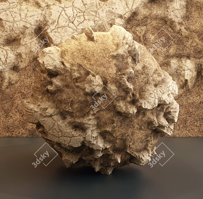 Orange Rock VRAY Cliff - 4k Resolution 3D model image 4