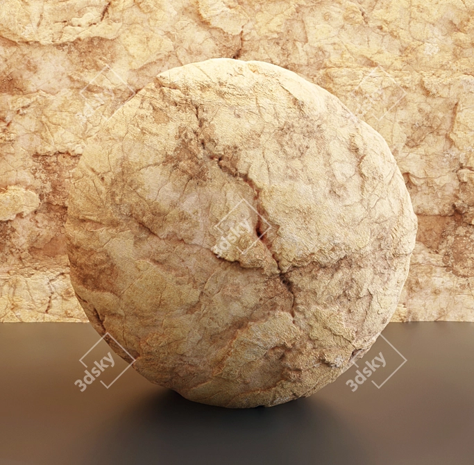 Orange Cliff Rocks: VRAY PBR Material 3D model image 4