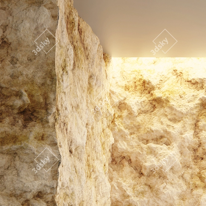 Orange Rocks 16 VRAY Cliff Damaged 3D model image 3