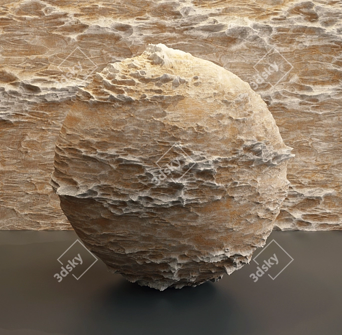 Orange Cliff Rock VRAY 3D model image 4