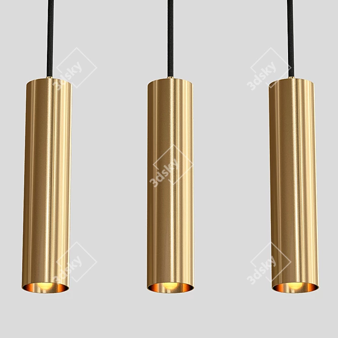 Modern Brass Pendant - Loft4You 3D model image 1