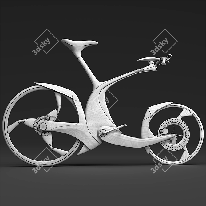 Sleek SRO Bike 3D model image 8