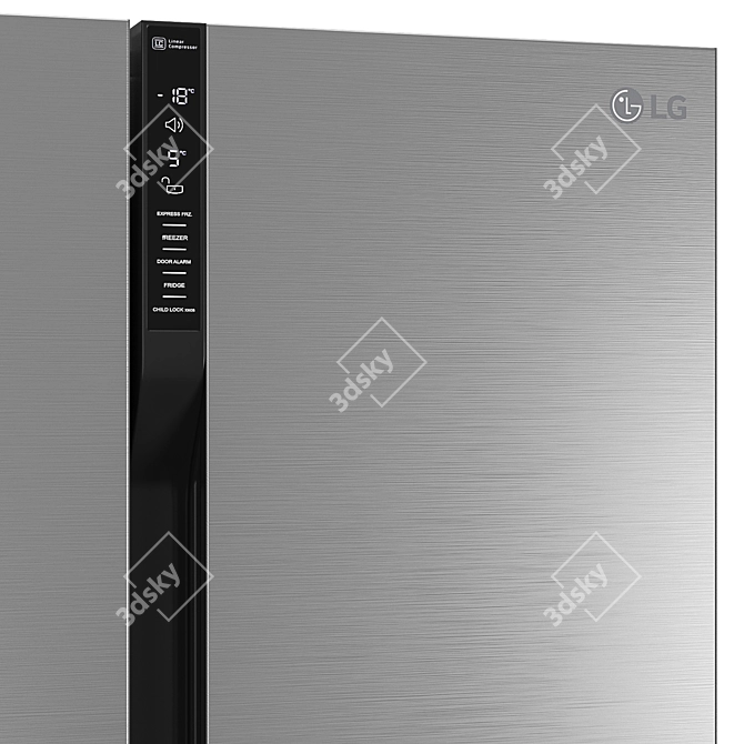 LG GC-B247JLDV Refrigerator 3D model image 3