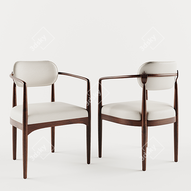 Modern Hand Accent Chair 3D model image 1