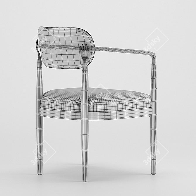 Modern Hand Accent Chair 3D model image 3