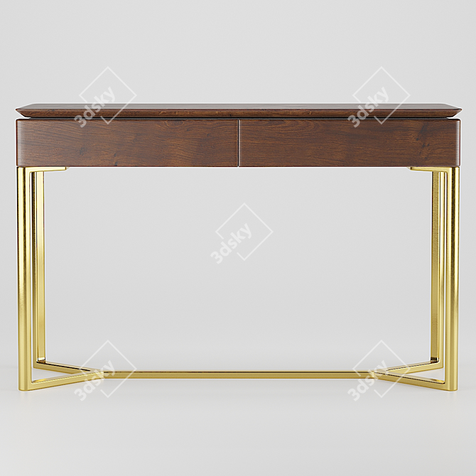 Sleek Writing Desk: DESK X 3D model image 1