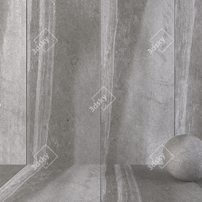 Colorado Grey Stone Wall Tiles 3D model image 1