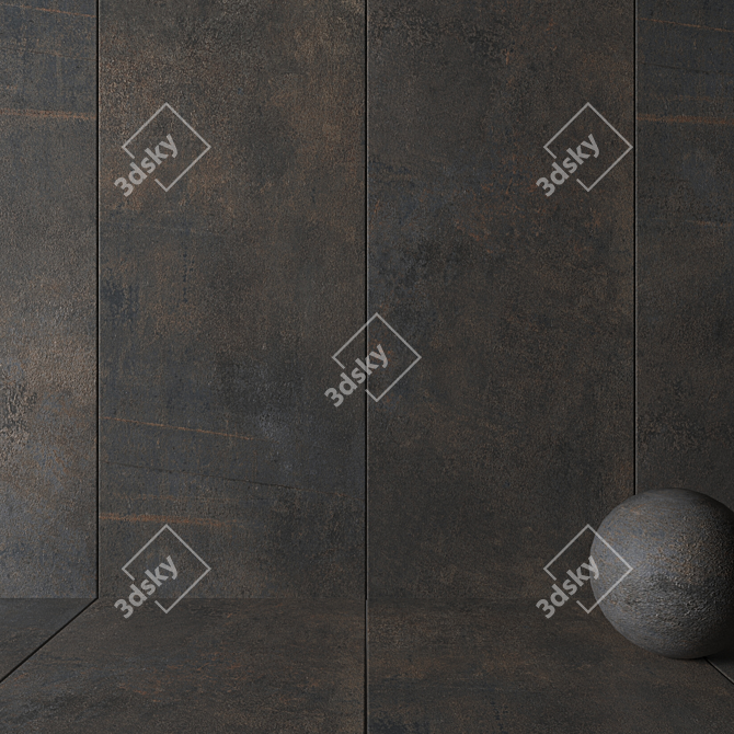 Etna Rust Stone Wall Tiles 3D model image 2