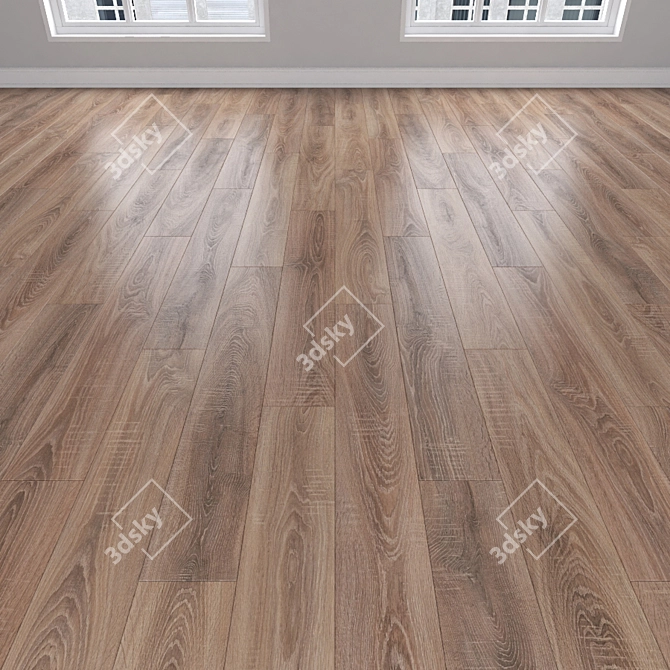 Parquet Oak: Herringbone, Linear & Chevron 3D model image 2