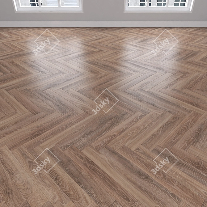 Parquet Oak: Herringbone, Linear & Chevron 3D model image 3