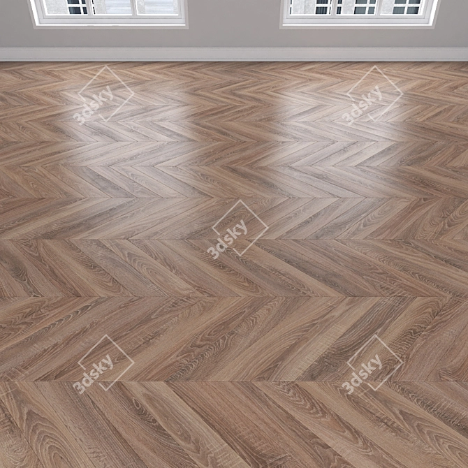 Parquet Oak: Herringbone, Linear & Chevron 3D model image 4