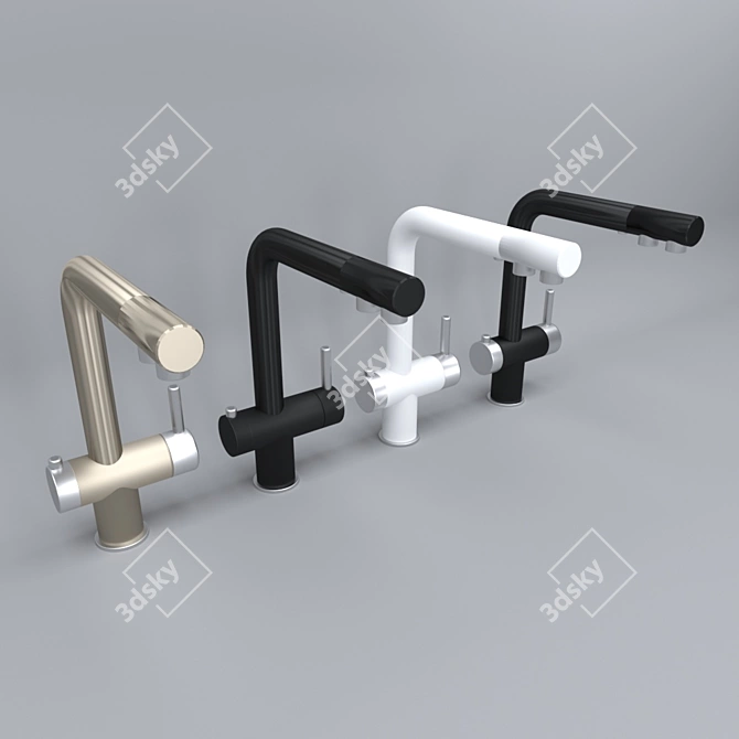 Blanco Fontas Kitchen Faucet: 2-in-1 Water Dispenser 3D model image 3