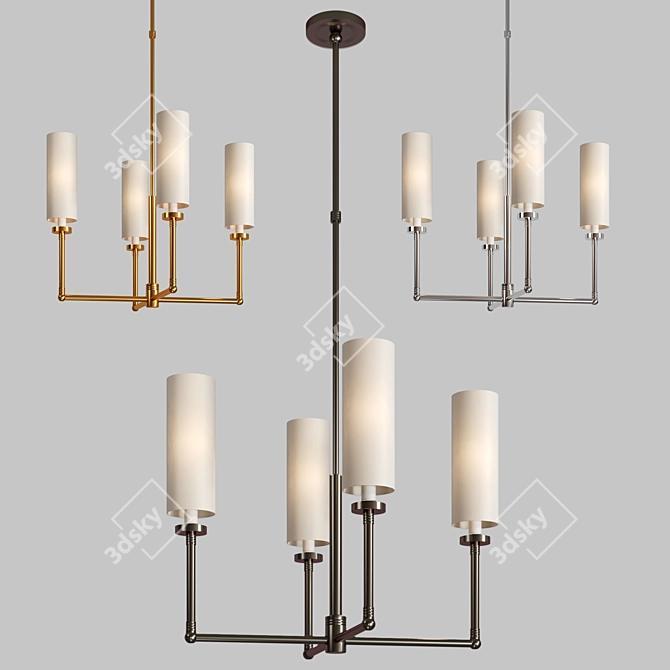 Elegant Ziyi Chandelier 3D model image 1