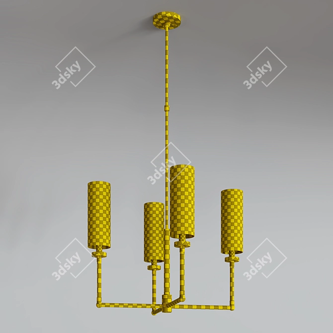 Elegant Ziyi Chandelier 3D model image 3