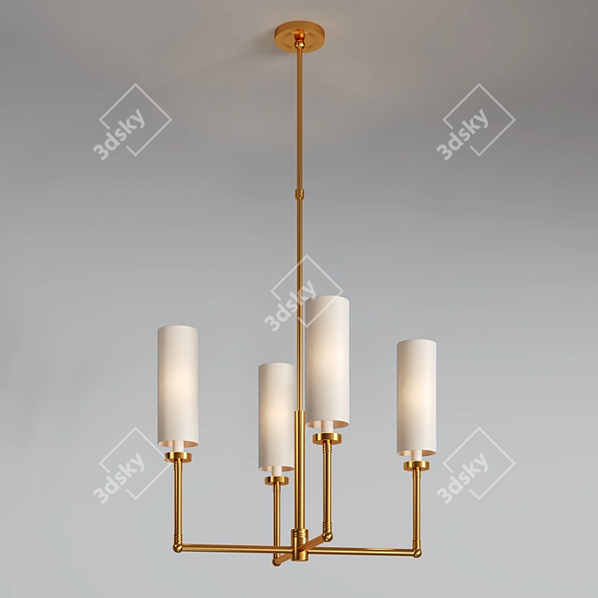 Elegant Ziyi Chandelier 3D model image 4