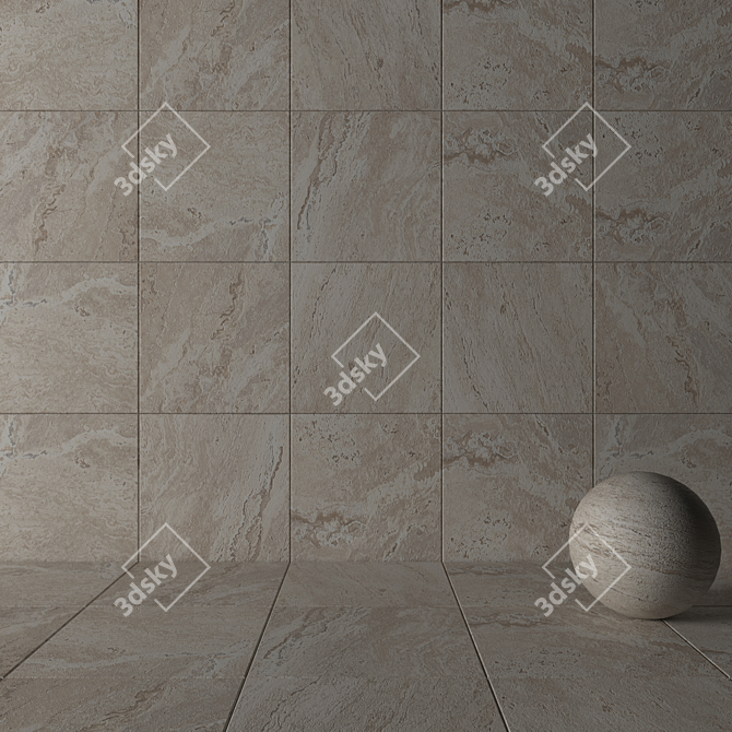 Antico Ivory Stone Wall Tiles 3D model image 3