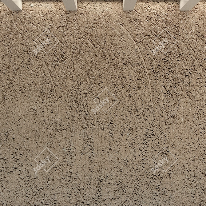 Authentic Stucco Wall Texture 3D model image 2