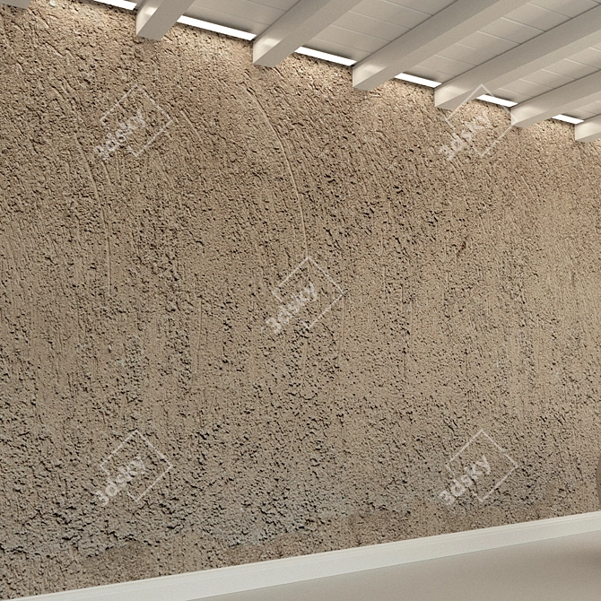 Authentic Stucco Wall Texture 3D model image 3