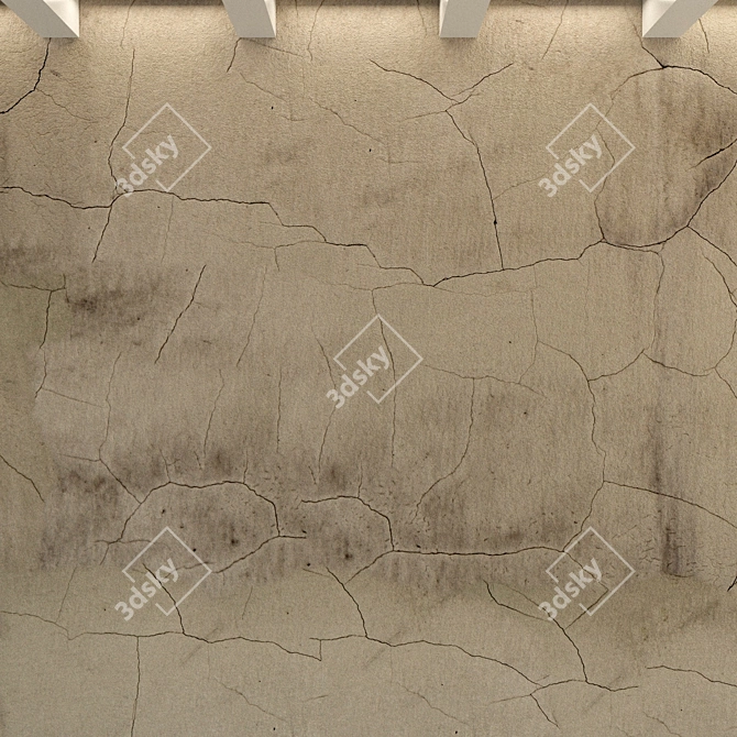 Vintage Stucco Wall Texture 3D model image 2