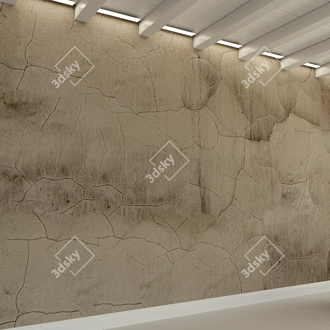 Vintage Stucco Wall Texture 3D model image 3