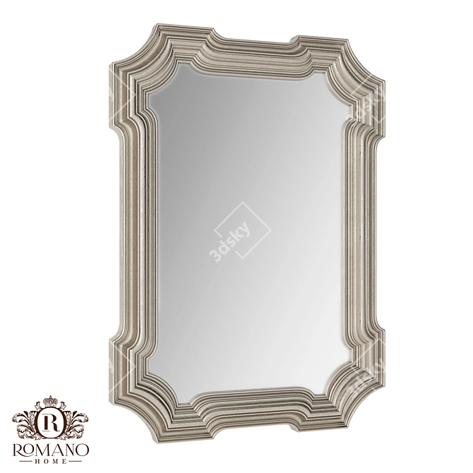 Handcrafted Dahlia Mirror by Romano Home 3D model image 1