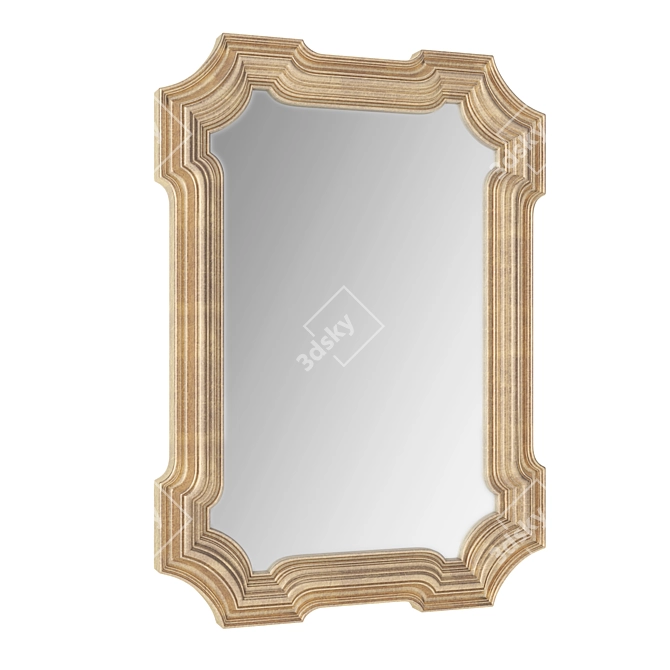 Handcrafted Dahlia Mirror by Romano Home 3D model image 3