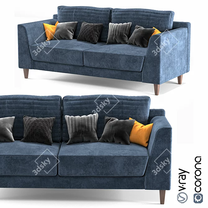 Vol Sofa: Stylish and Comfortable 3D model image 1