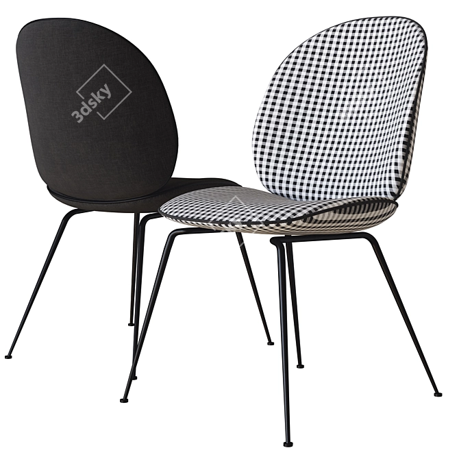 Gubi Beetle Chair: Sleek 3D Design 3D model image 1