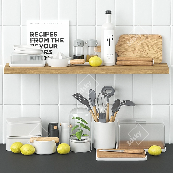 Stylish Kitchen Accents 3D model image 1