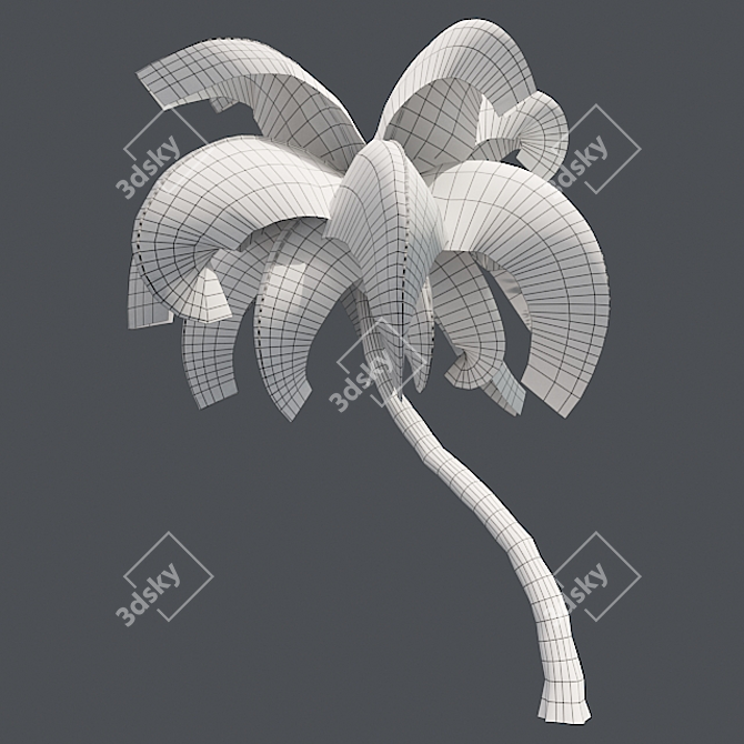 Tropical Bliss: Palm Coconut Dream 3D model image 5