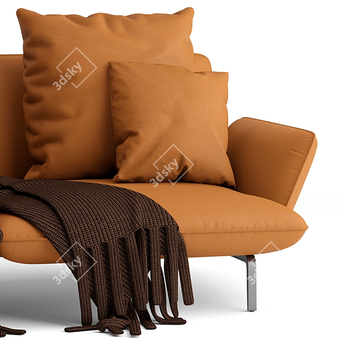 Zanotta Dove 2-Seater Sofa: Contemporary Elegance for Your Home 3D model image 2