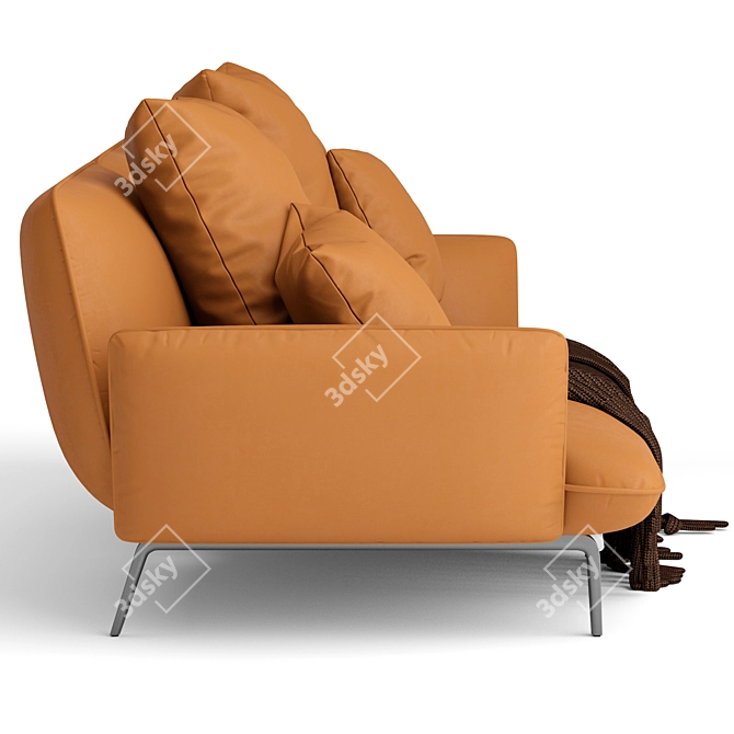 Zanotta Dove 2-Seater Sofa: Contemporary Elegance for Your Home 3D model image 3