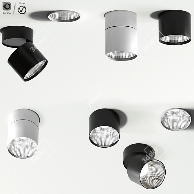 Sleek Recessed Hoy Spot: Elegant Illumination 3D model image 1