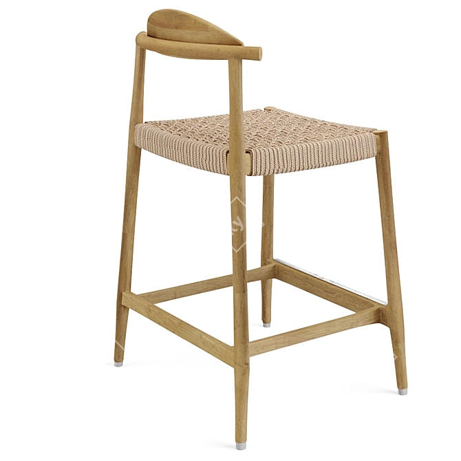 Rustic Charm: Nina Bar Stool (Seat 62cm) 3D model image 4