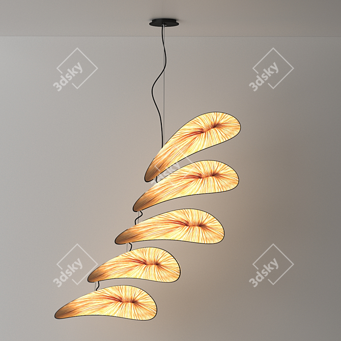 Kinetic Feather Chandelier: Nana 100 by Aqua Creations 3D model image 1