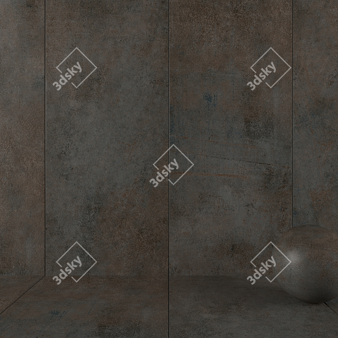 Etna Rust Stone Wall Tiles: Multitexture, HD Textures 3D model image 1