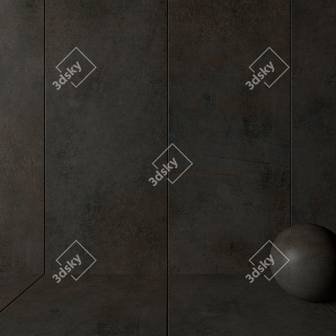 Etna Rust Stone Wall Tiles: Multitexture, HD Textures 3D model image 2