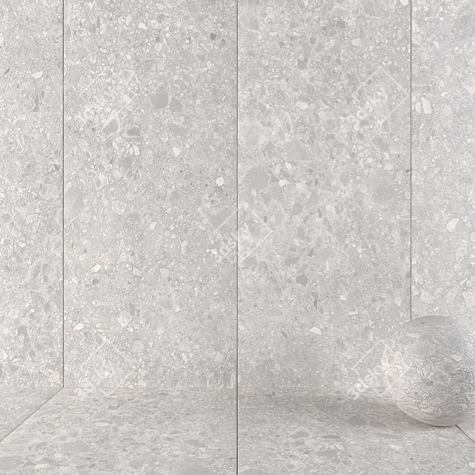 Frankfurt Grey Stone Wall Tiles 3D model image 1