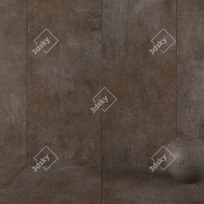 Etna Lava Stone Wall: Multi-Texture, HD Tiles 3D model image 2