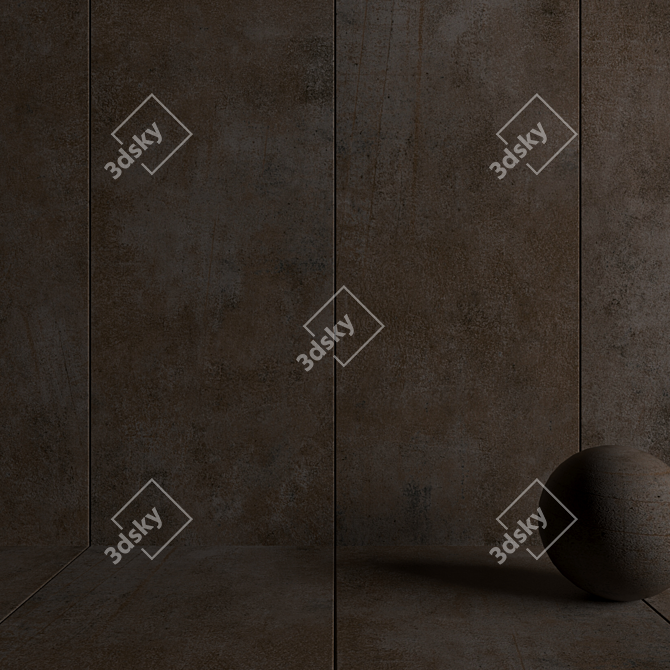 Etna Lava Stone Wall: Multi-Texture, HD Tiles 3D model image 4