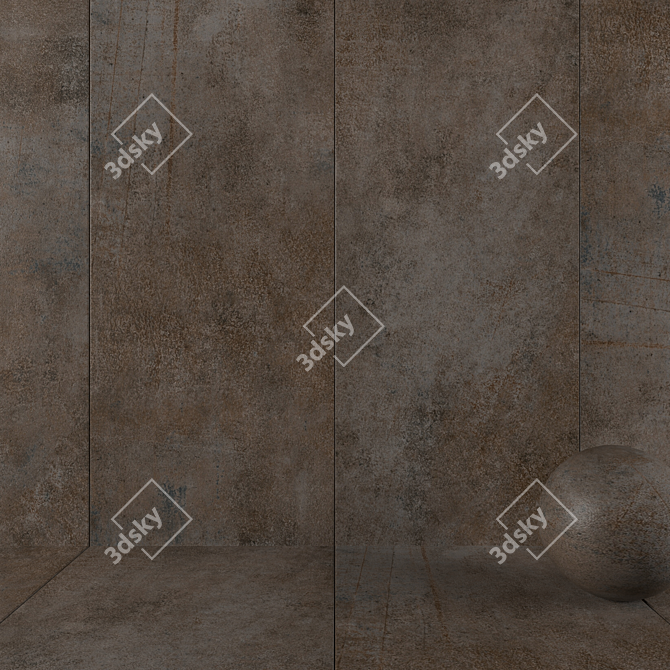 Etna Oxide Stone Wall Tiles: Multi-Texture 3D Model 3D model image 1