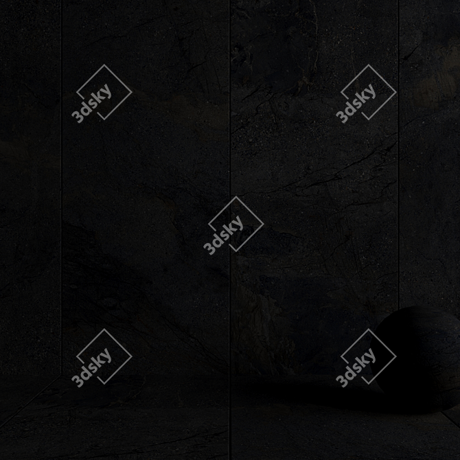 Manhattan Black Stone Wall Tiles 3D model image 3