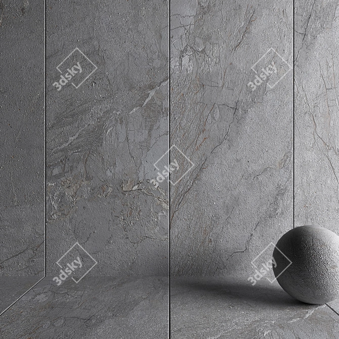 Manhattan Gray Stone Wall Tiles 3D model image 3