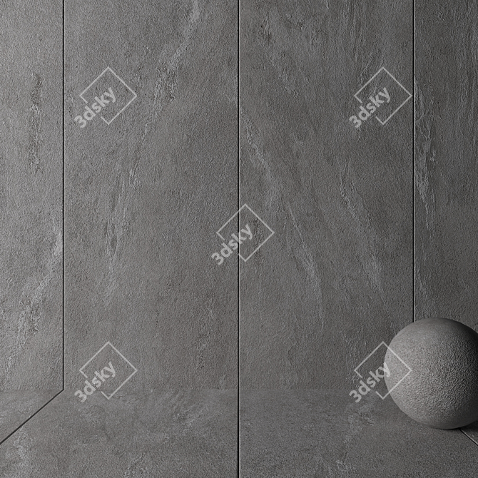 Tierra Gray Stone Wall Tiles 3D model image 2