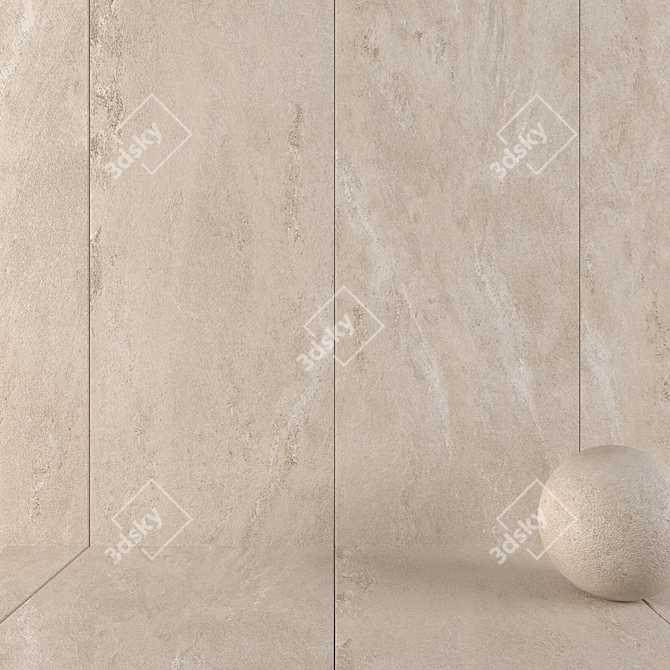  Tierra Sand Stone Wall Tiles 3D model image 1