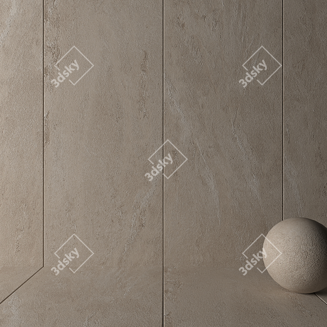  Tierra Sand Stone Wall Tiles 3D model image 2