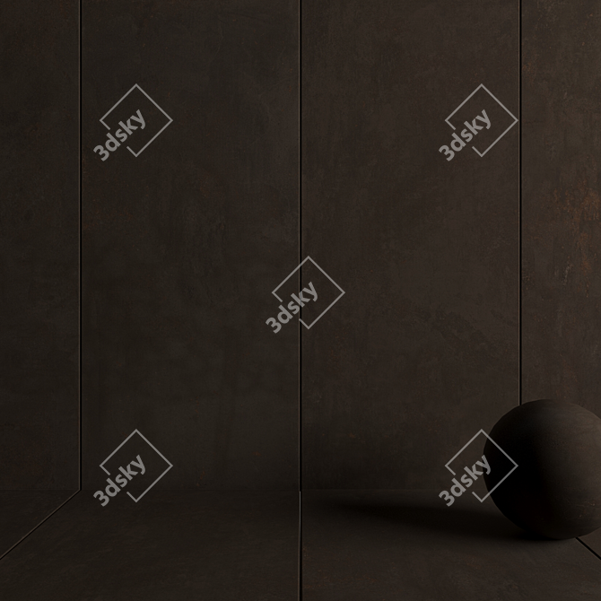 Troia Brown Stone Wall Tiles: Multi-Texture, High Definition, No Plug-In 3D model image 3